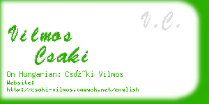 vilmos csaki business card